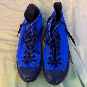 Converse - Bold Blue w/ Black High Tops